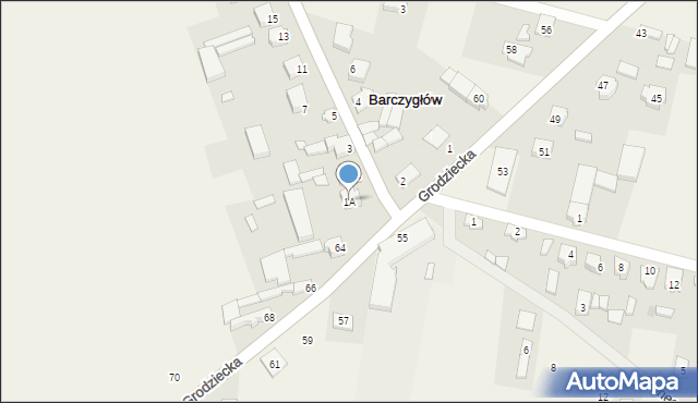 Barczygłów, Dębowskiej Marii, 1A, mapa Barczygłów