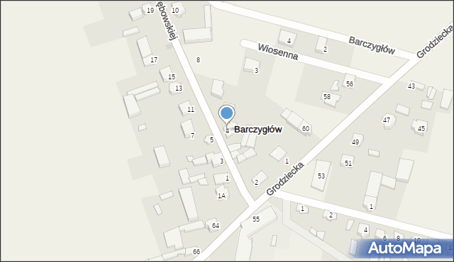Barczygłów, Dębowskiej Marii, 4, mapa Barczygłów