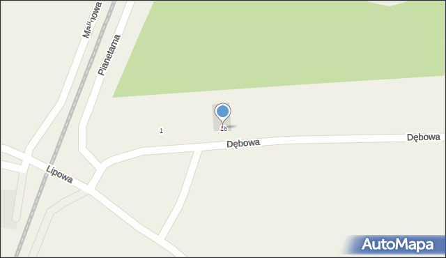 Barniewice, Dębowa, 1b, mapa Barniewice