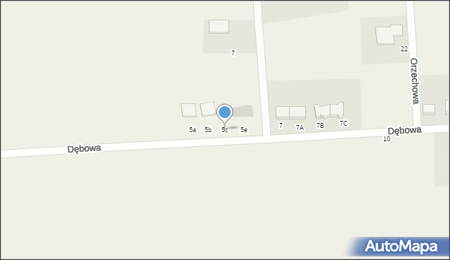 Barniewice, Dębowa, 5c, mapa Barniewice