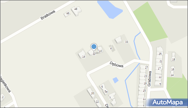 Bartąg, Dębowa, 12, mapa Bartąg