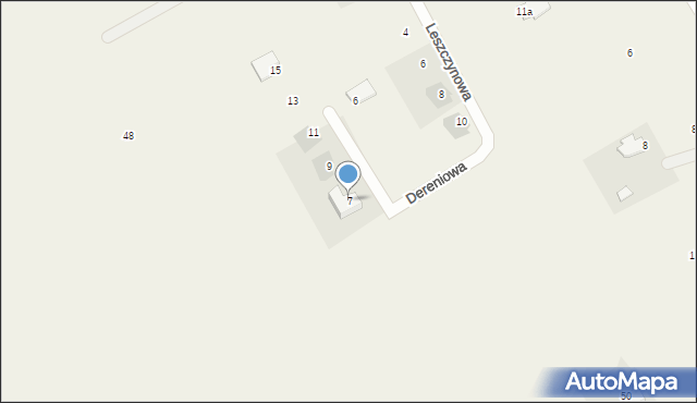 Bartąg, Dereniowa, 7, mapa Bartąg