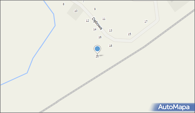 Bartosze, Dębowa, 20, mapa Bartosze