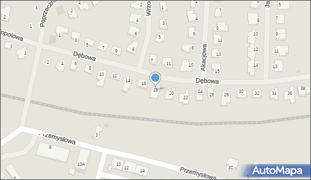 Bartoszyce, Dębowa, 18, mapa Bartoszyce