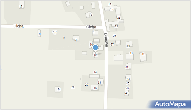 Bierkowo, Dębowa, 12, mapa Bierkowo