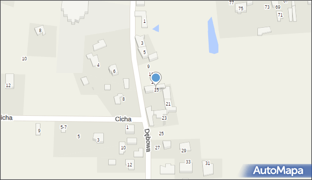 Bierkowo, Dębowa, 15, mapa Bierkowo