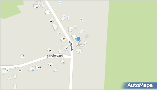 Bieruń, Dębowa, 15, mapa Bieruń