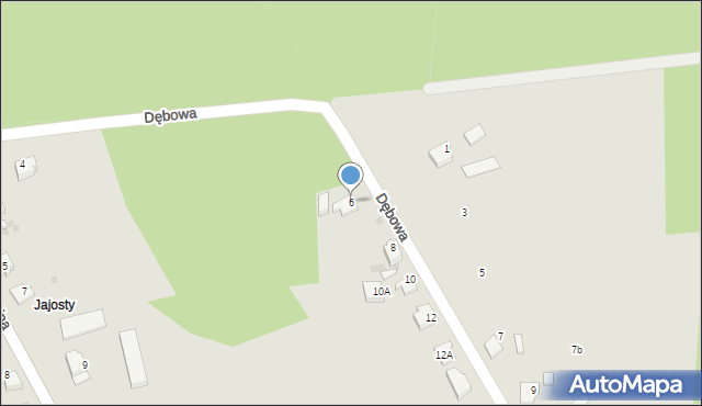 Bieruń, Dębowa, 6, mapa Bieruń