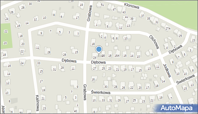 Blachownia, Dębowa, 22, mapa Blachownia