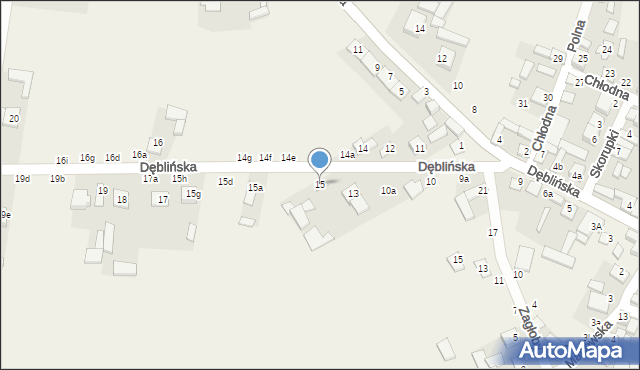 Bobrowniki, Dęblińska, 15, mapa Bobrowniki