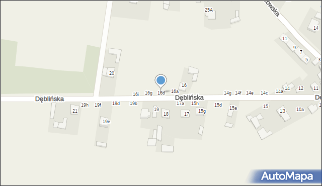 Bobrowniki, Dęblińska, 16d, mapa Bobrowniki