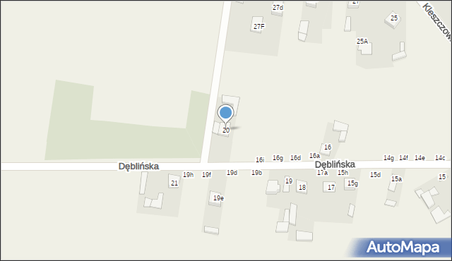 Bobrowniki, Dęblińska, 20, mapa Bobrowniki