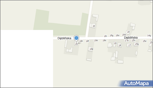 Bobrowniki, Dęblińska, 21, mapa Bobrowniki