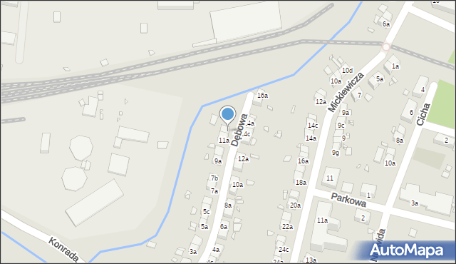 Bogatynia, Dębowa, 11b, mapa Bogatynia