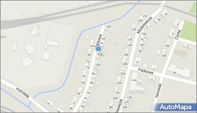 Bogatynia, Dębowa, 12b, mapa Bogatynia