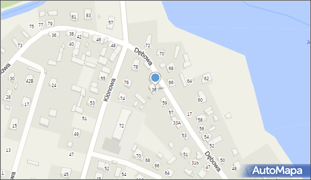 Borków, Dębowa, 61, mapa Borków