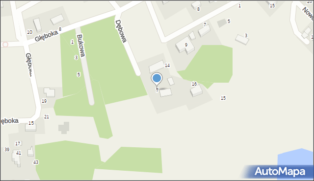 Borkowo, Dębowa, 7, mapa Borkowo