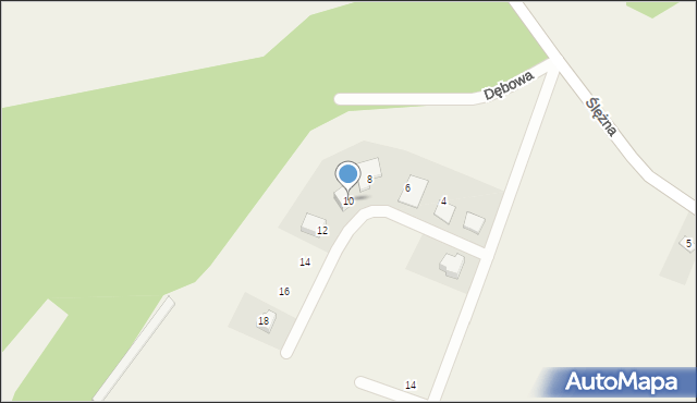 Borów, Dębowa, 10, mapa Borów