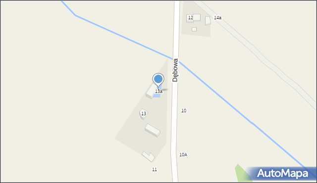 Borowa, Dębowa, 13a, mapa Borowa