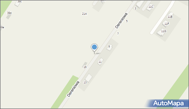 Borowa Góra, Dereniowa, 14, mapa Borowa Góra