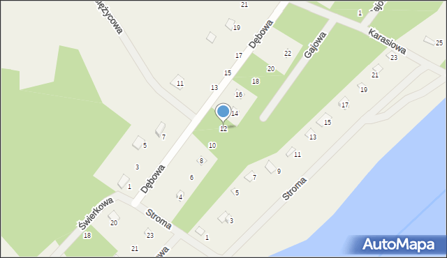 Brańszczyk, Dębowa, 12, mapa Brańszczyk