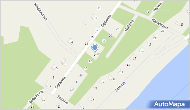 Brańszczyk, Dębowa, 14, mapa Brańszczyk