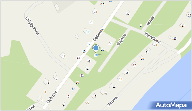 Brańszczyk, Dębowa, 18, mapa Brańszczyk