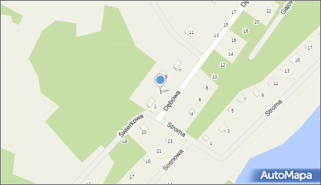 Brańszczyk, Dębowa, 3, mapa Brańszczyk