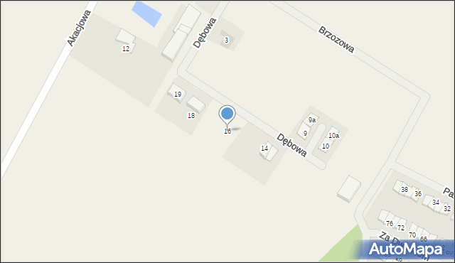 Brodowo, Dębowa, 16, mapa Brodowo