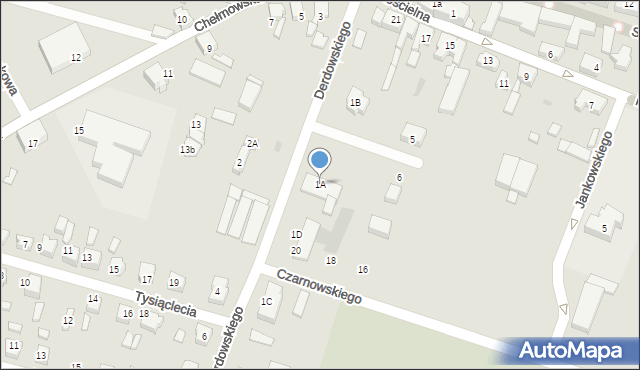 Brusy, Derdowskiego, 1A, mapa Brusy