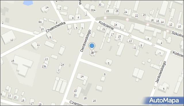 Brusy, Derdowskiego, 1B, mapa Brusy