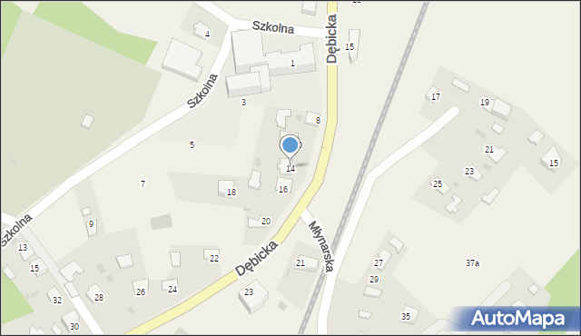 Brzeźnica, Dębicka, 14, mapa Brzeźnica