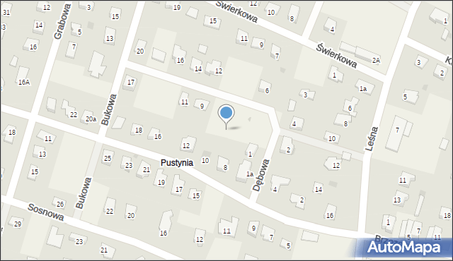 Brzozówka, Dębowa, 5, mapa Brzozówka