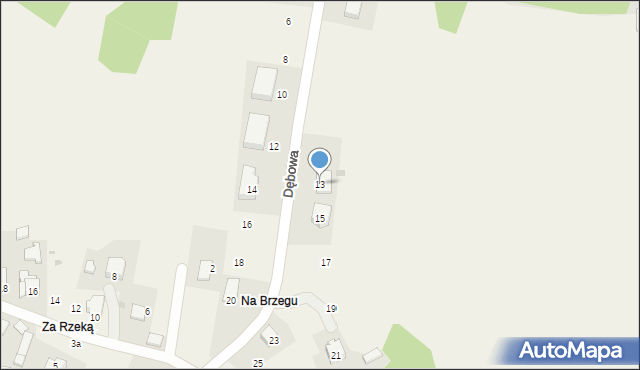 Brzyczyna, Dębowa, 13, mapa Brzyczyna