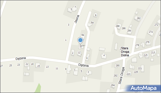 Bulowice, Dębina, 10, mapa Bulowice