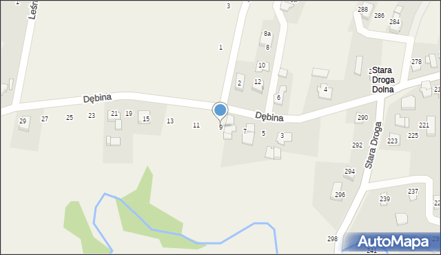 Bulowice, Dębina, 9, mapa Bulowice