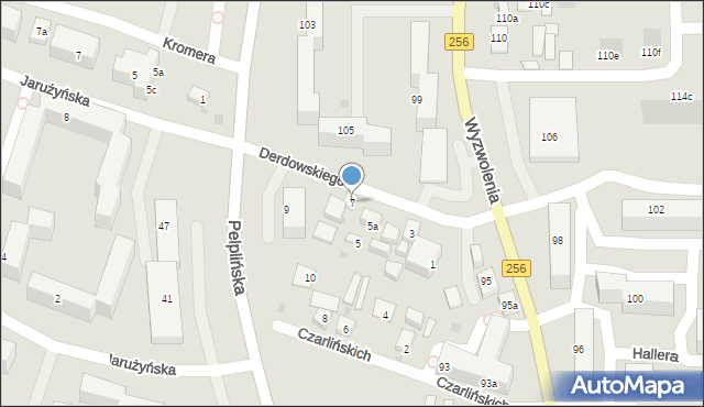 Bydgoszcz, Derdowskiego Hieronima, 7, mapa Bydgoszczy