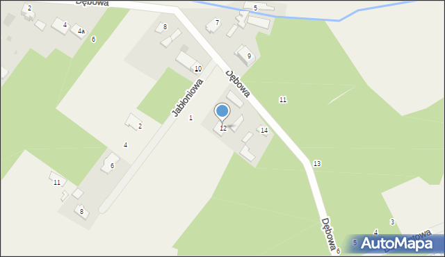 Cerekiew, Dębowa, 12, mapa Cerekiew