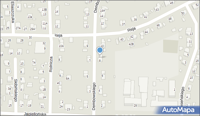 Chełm, Dembowskiego Edwarda, 8A, mapa Chełma
