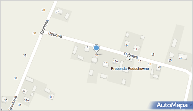 Chełmce, Dębowa, 10, mapa Chełmce