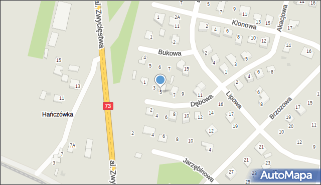 Chmielnik, Dębowa, 5, mapa Chmielnik