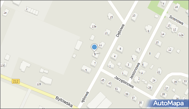 Chojnice, Dębowa, 9, mapa Chojnic
