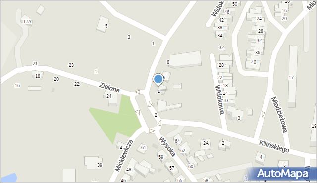 Chojnice, Derdowskiego, 4, mapa Chojnic