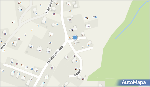 Chorowice, Dębina, 5, mapa Chorowice