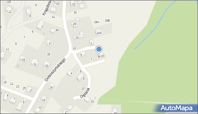 Chorowice, Dębina, 9, mapa Chorowice