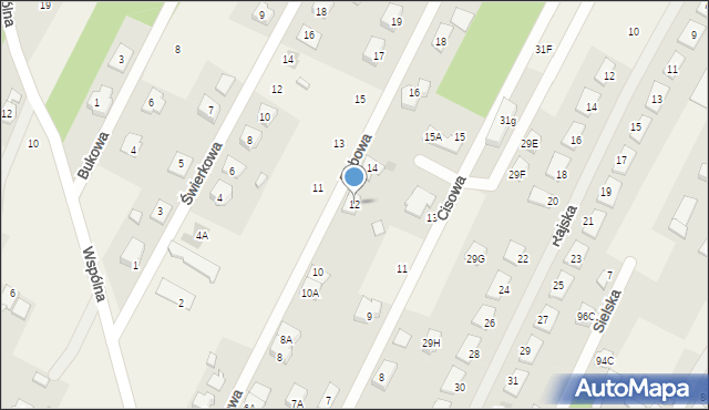 Chotomów, Dębowa, 12, mapa Chotomów