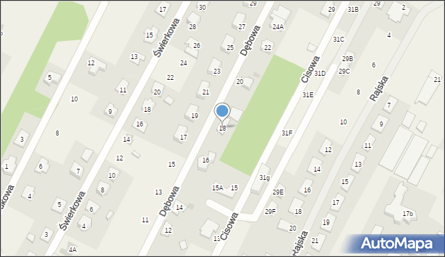 Chotomów, Dębowa, 18, mapa Chotomów