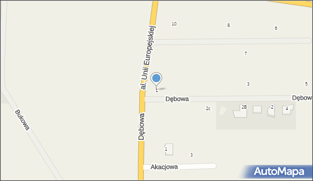 Chrzanówek, Dębowa, 1, mapa Chrzanówek