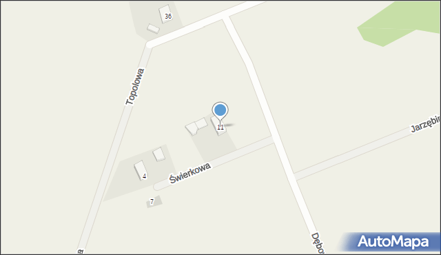 Chwalęcice, Dębowa, 11, mapa Chwalęcice