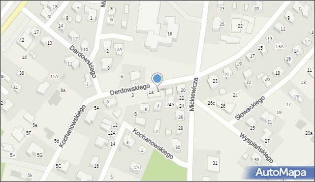 Chwaszczyno, Derdowskiego, 1, mapa Chwaszczyno